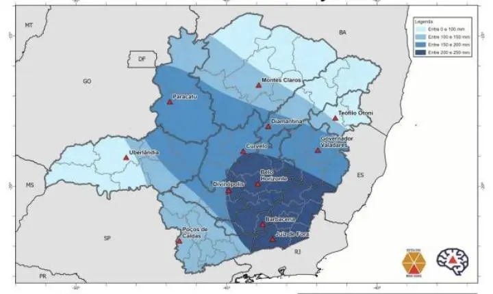 Governo de Minas emite alerta para volumes elevados e risco de transtornos até 24/1